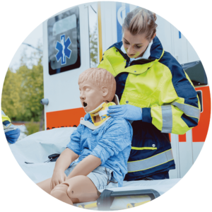 Child Crisis manikin with paramedic