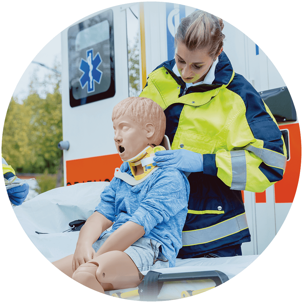 Child Crisis manikin with paramedic