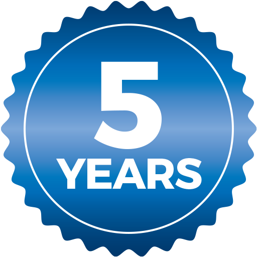 5 year warranty