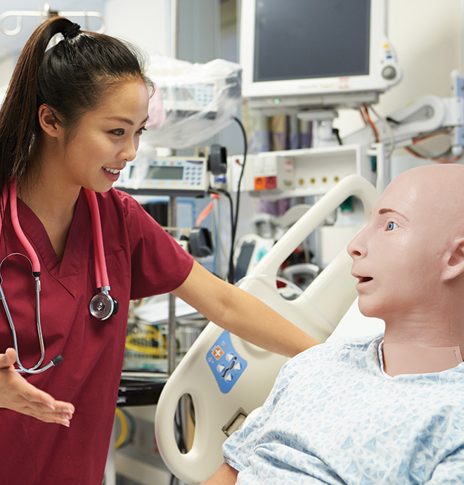 Alex simulator with a nurse