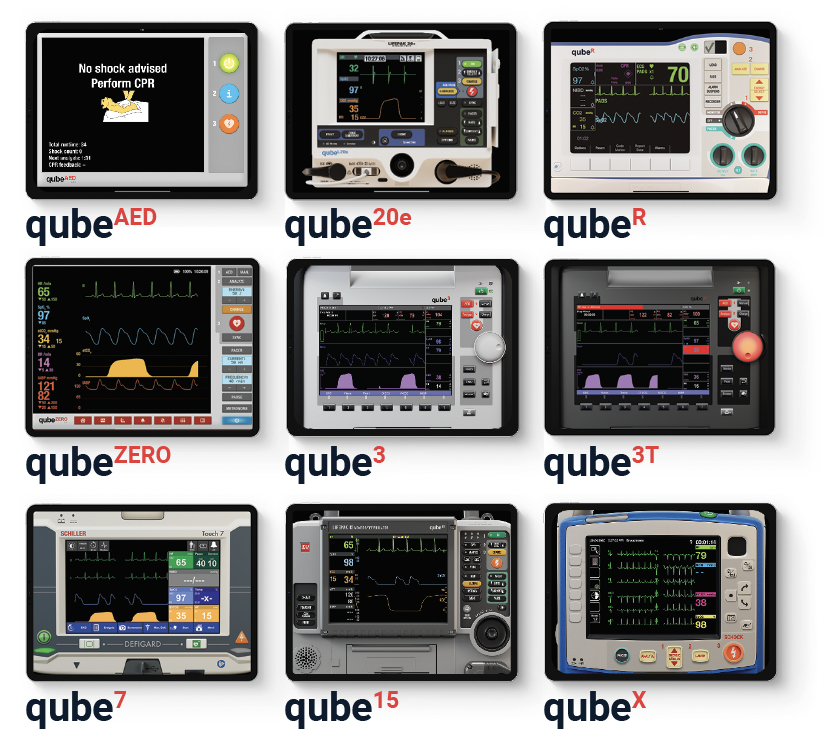 Skillqube's various patient monitors in use