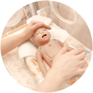 Baby Charlie simulator in incubator