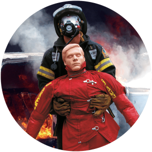 Rescue-Randy-simulation-in-healthcare-rescue-manikin Rescue Randy with a medic